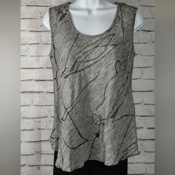 I C Collection by Connie K Tweed Linen Lagenlook Vest/Tank - Picture 4 of 8